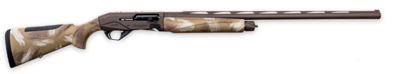 Weatherby Sorix 20 Gauge semi-auto shotgun 28in barrel Slough camo synthetic stock brown Cerakote