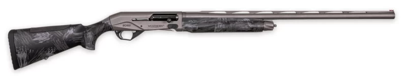 Weatherby Sorix Storm semi-auto shotgun, Cerakote finish, storm-pattern synthetic stock, 28-inch vent rib barrel