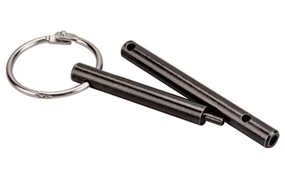 Wheeler Delta Series AR pivot and roll pin install tool, black zinc-plated steel with key ring
