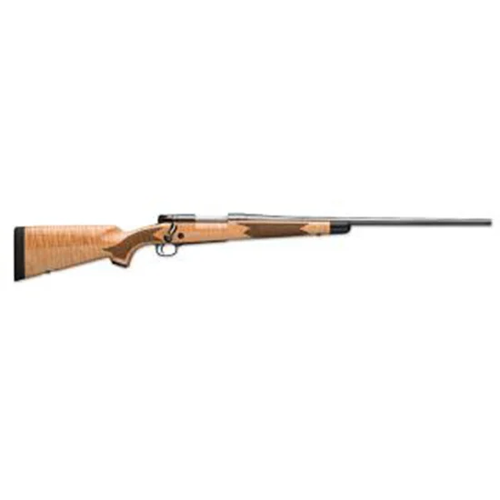 Winchester Model 70 Super Grade rifle with AAA maple stock and polished blued metal finish