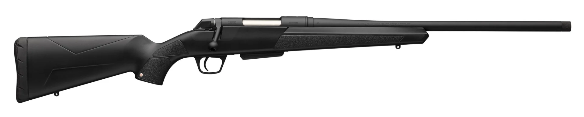 Winchester XPR SR .400 Legend 20-inch bolt-action rifle with black synthetic stock and threaded sporter barrel