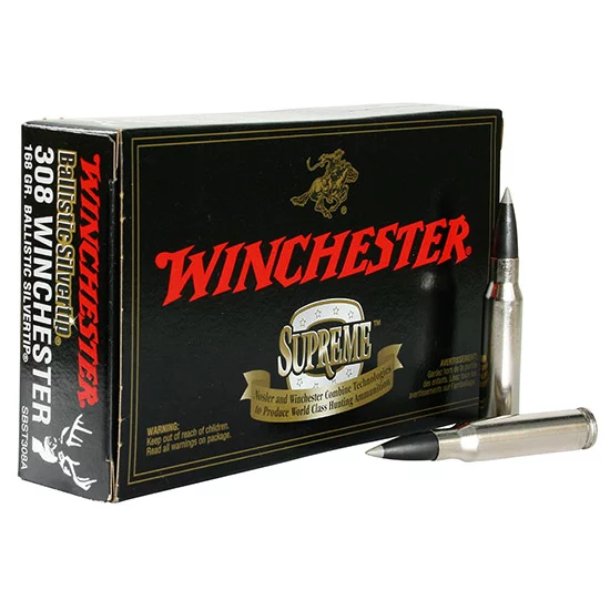 chester Ballistic Silvertip .308 Win 168 Gr  20rd Box Ammo