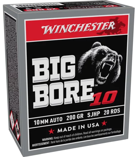 Winchester Big Bore 10mm Auto 200 gr SJHP 20-round box