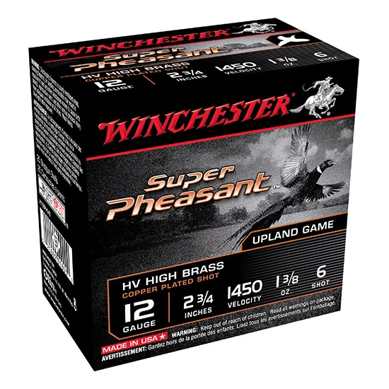 Winchester Super Pheasant 12ga 2-3/4in 1-3/8oz #6 shotshells box