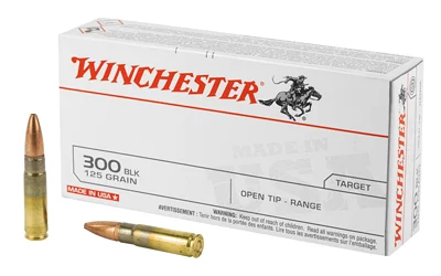 Winchester USA .300 AAC Blackout 125 gr ammunition box, 20 rounds