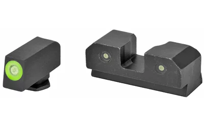 XS Sights R3D green tritium 3-dot night sights for Glock 42 43 43X 48 on black steel