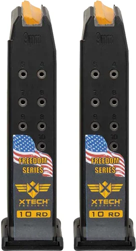 XTech Tactical Freedom Series steel-reinforced Glock 19 magazine kit 2-pack 9mm