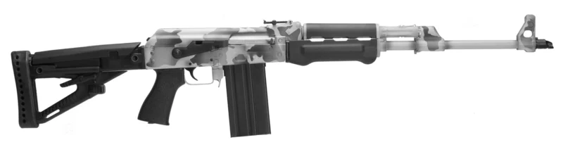 Zastava Arms ZPAP M77 .308 Win AK rifle in Snow Camo Cerakote with 19.7 inch chrome-lined barrel