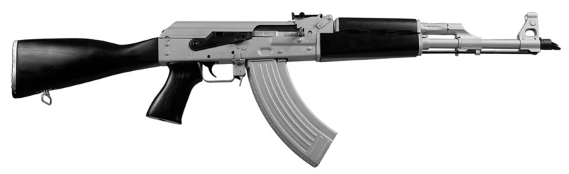 Zastava Arms ZPAPM70 7.62x39 silver Cerakote rifle with black furniture