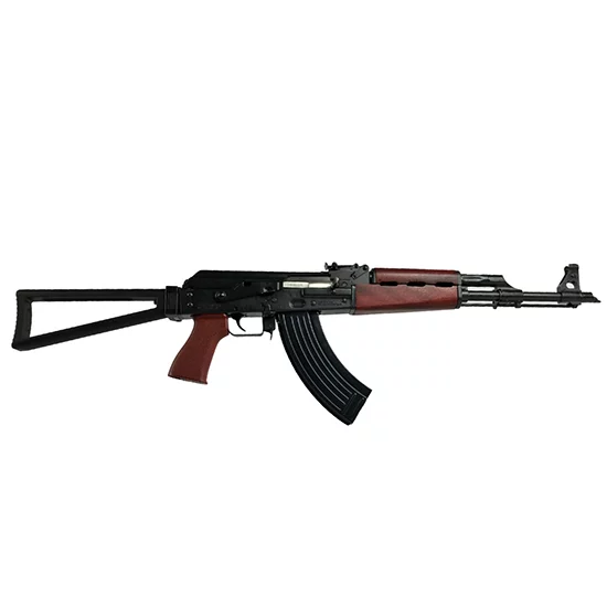 Zastava ZPAPM70 7.62x39 AK-style rifle blued finish with blood red wood handguard and triangle folding stock