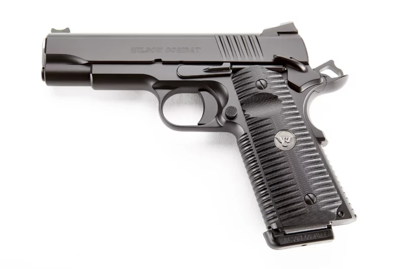 Wilson Combat ACP Commander 9mm 4.25-inch black pistol with G10 Eagle Claw grips