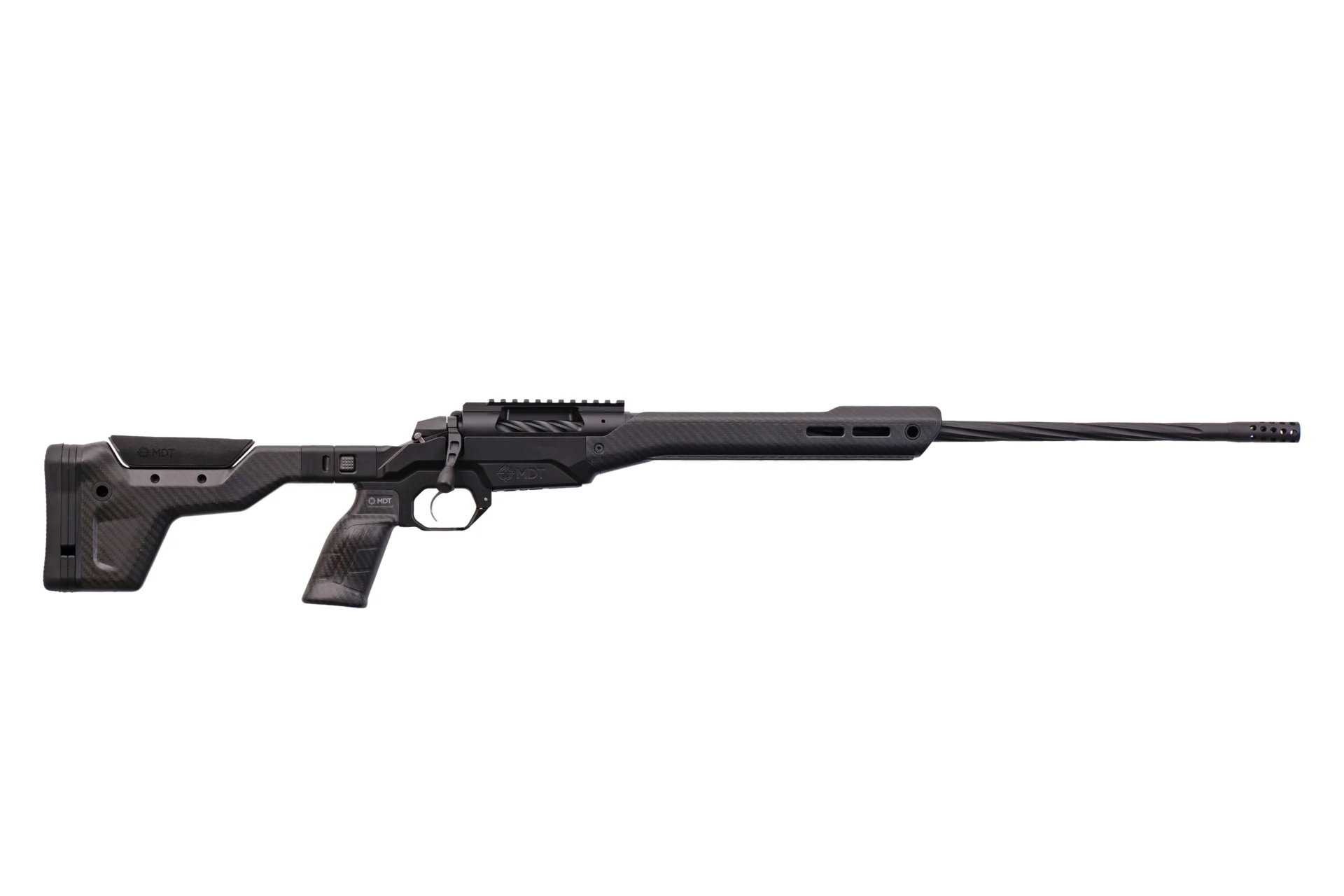 Weatherby 307 Alpine MDT 6.5 WBY RPM 26-inch bolt-action rifle in black carbon-fiber chassis