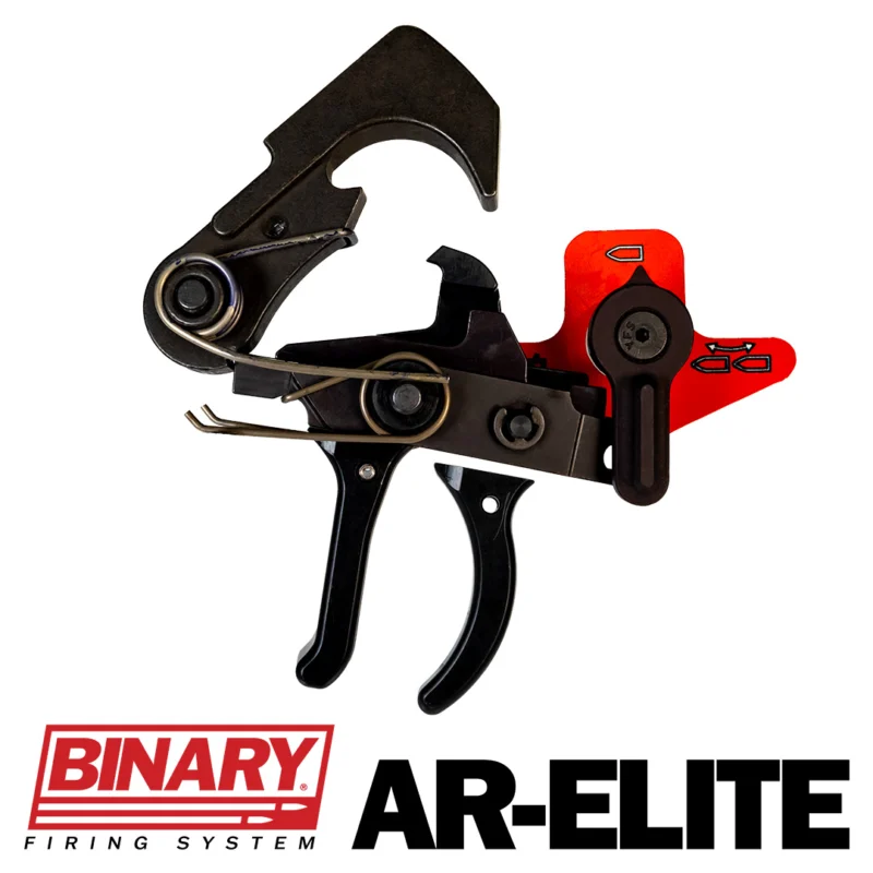 Franklin Armory BFSIII AR-Elite binary trigger assembly in black with curved and straight trigger bows