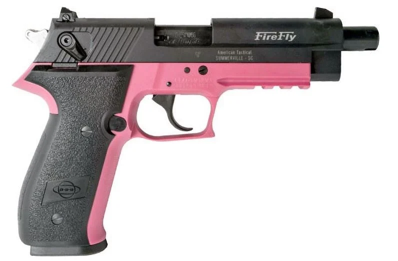 GSG FireFly .22 LR pistol pink zinc-alloy frame threaded barrel 10+1