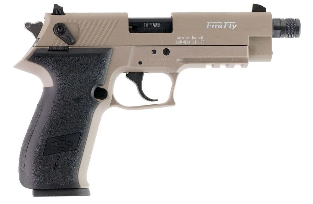 GSG Firefly .22 LR 4.9in threaded barrel tan semi-auto pistol