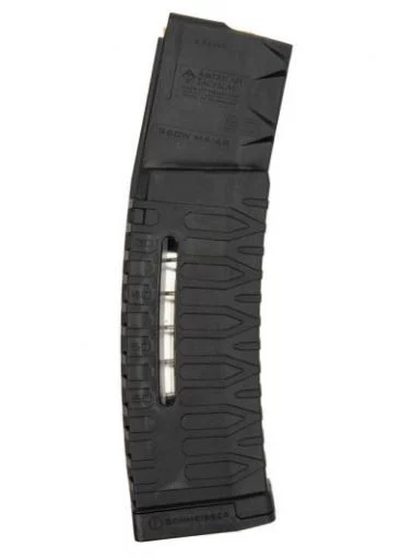 ATI Schmeisser S60 60-round windowed AR-15 magazine, black polymer
