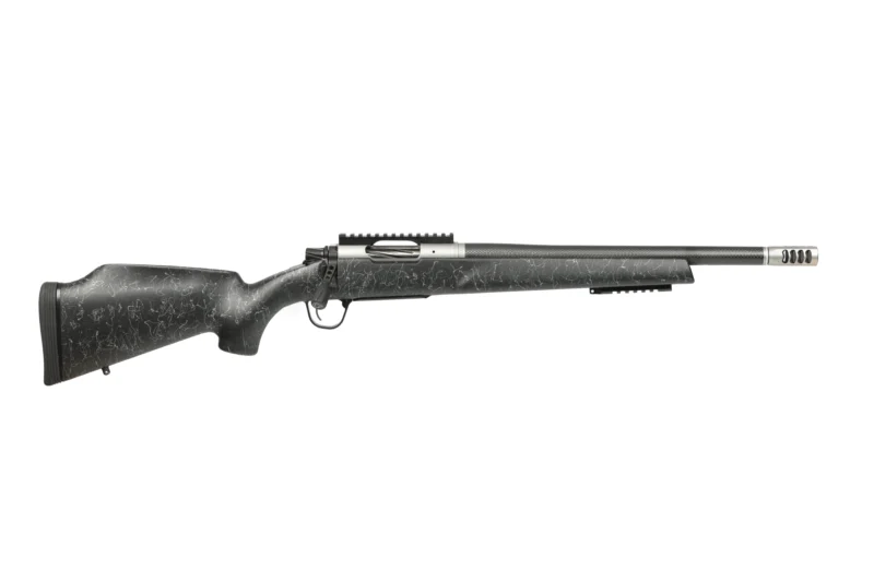 Christensen Arms Traverse 6.5mm Creedmoor rifle, 16.25-inch threaded barrel, black and gray Monte Carlo stock