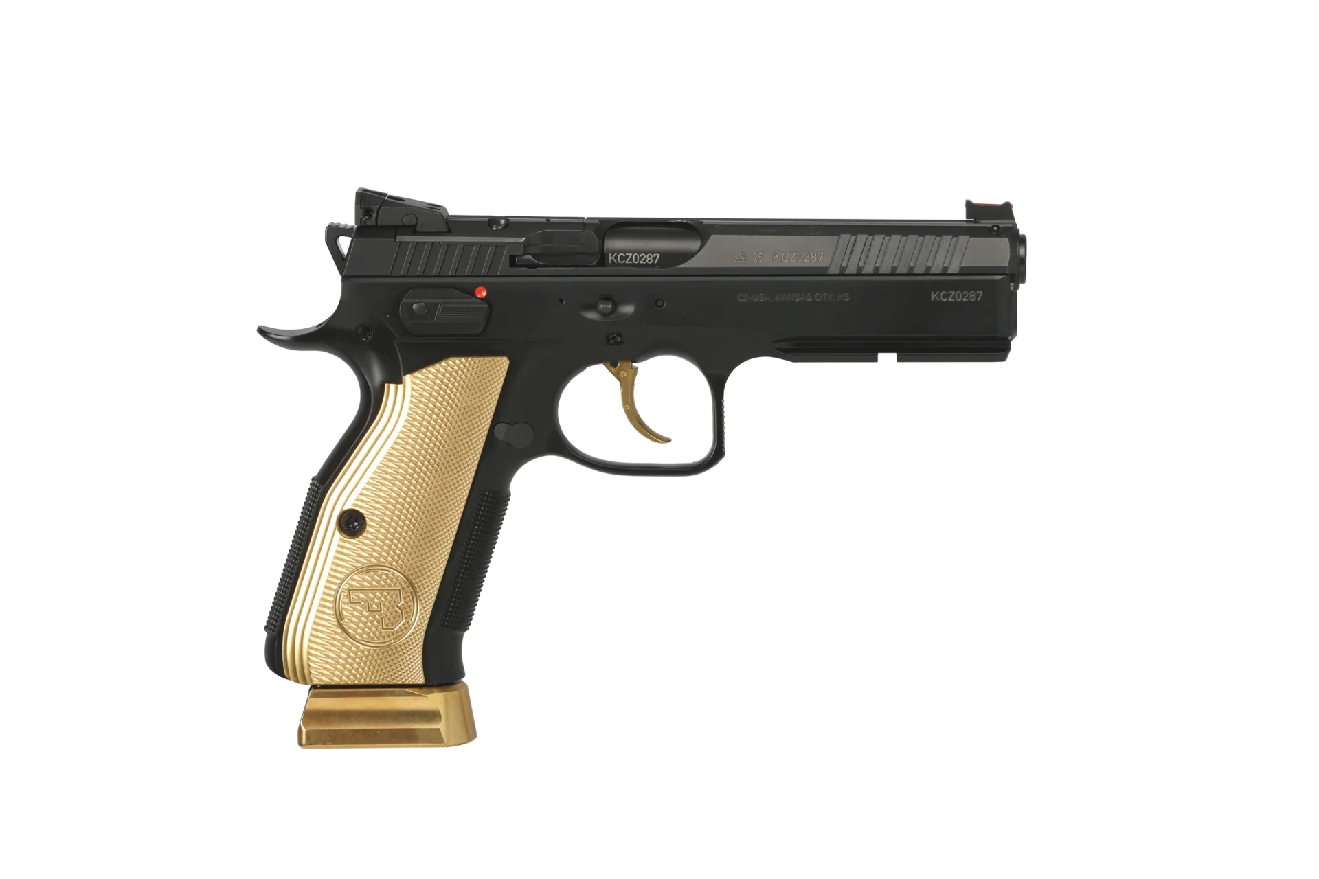 CZ-USA CZ Shadow 2 Gold Digger 9mm pistol, black finish with gold accents