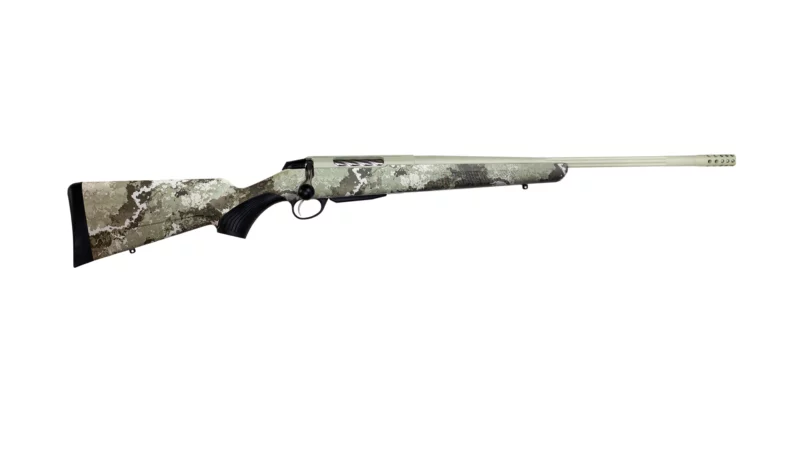 Tikka T3x Lite 6.5 PRC Veil Alpine synthetic stock fluted threaded barrel muzzle brake
