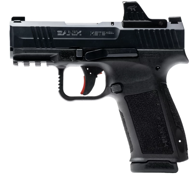 Canik METE MC9L 9mm pistol in black with MeCanik MO1 red-dot optic