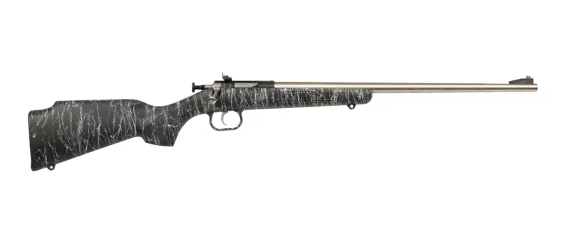 Davey Crickett Crickett .22 LR bolt-action rifle, 16.12 in stainless barrel, black/white synthetic stock