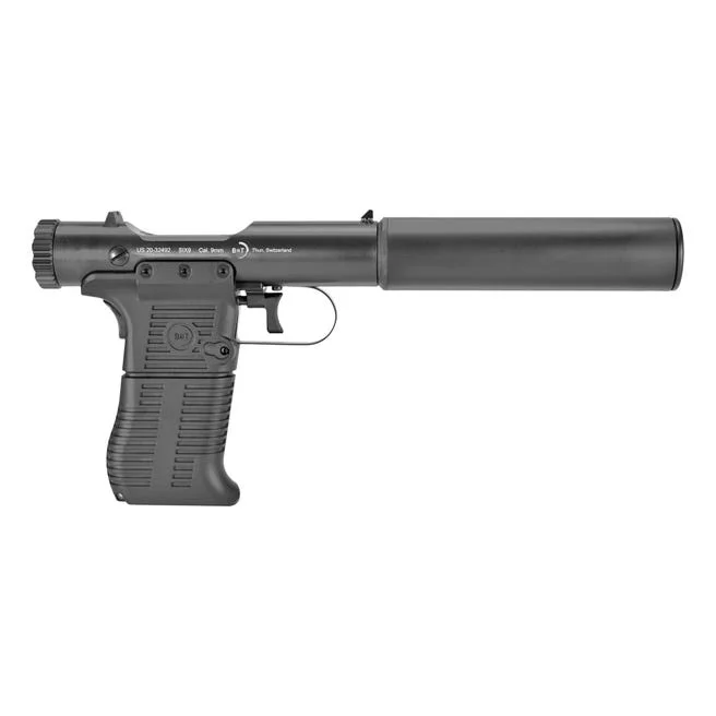 B&T Station Six .45 ACP bolt-action pistol, black, right profile