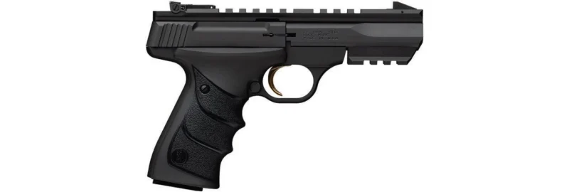 Browning Buck Mark Black Label URX .22 LR pistol with black finish and UFX overmolded grips