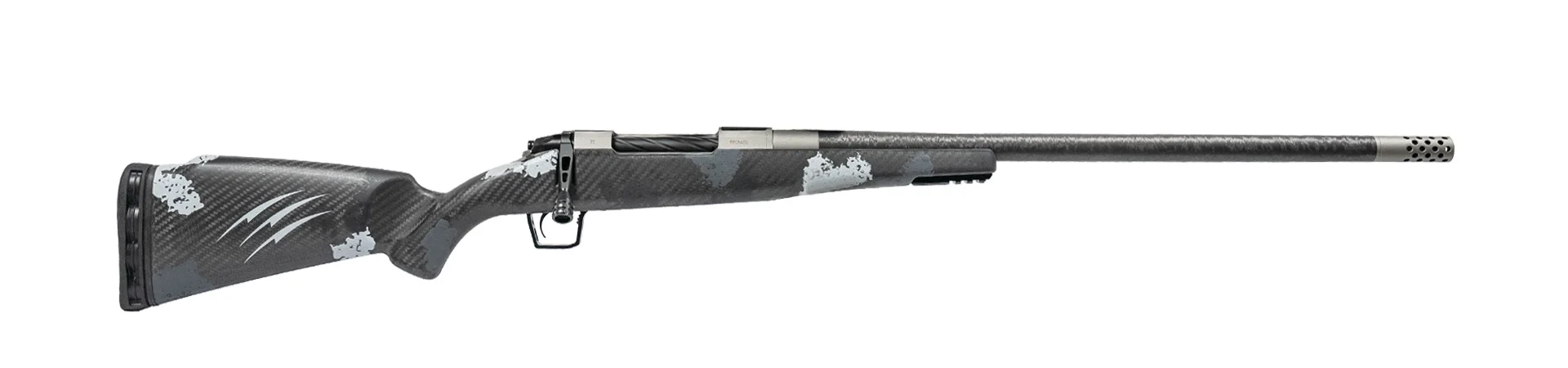 Fierce Firearms CF Rogue 7MM Backcountry bolt-action rifle with 24 inch C3 carbon barrel and Tungsten Cerakote finish