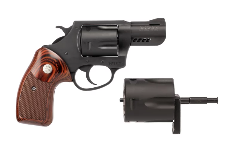 Charter Arms Double Dog Mag Pug & Pitbull combo revolver black finish walnut grips 2.2 inch barrel