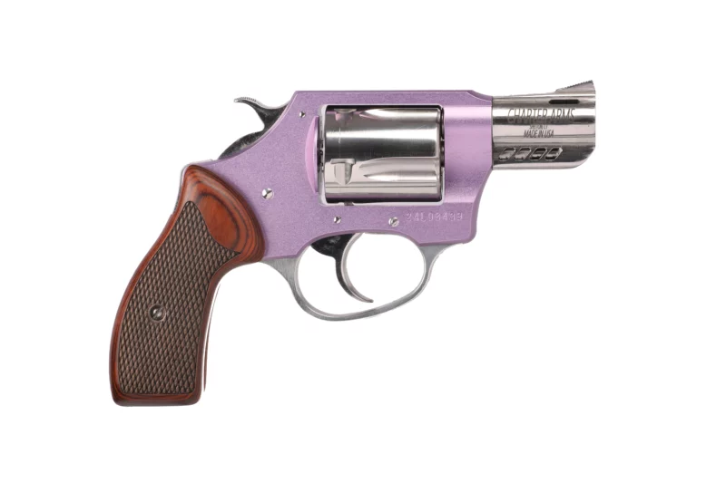 Charter Arms Coyote .380 ACP 2-inch Lavender Hi-Polish revolver, right-side view
