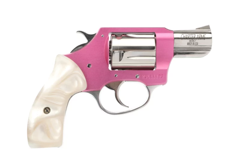 Charter Arms Chic Lady .38 Special 2-inch pink anodized frame hi-polish stainless revolver