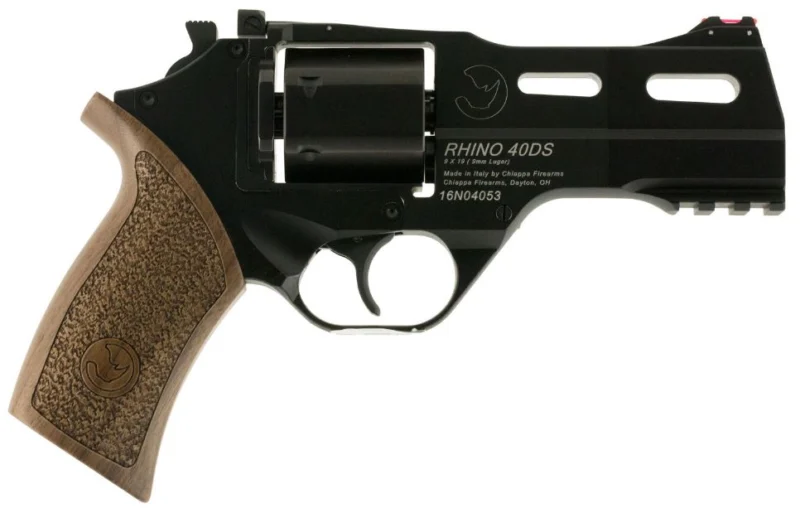 Chiappa Rhino 40DS 9mm 4-inch revolver black frame walnut grip
