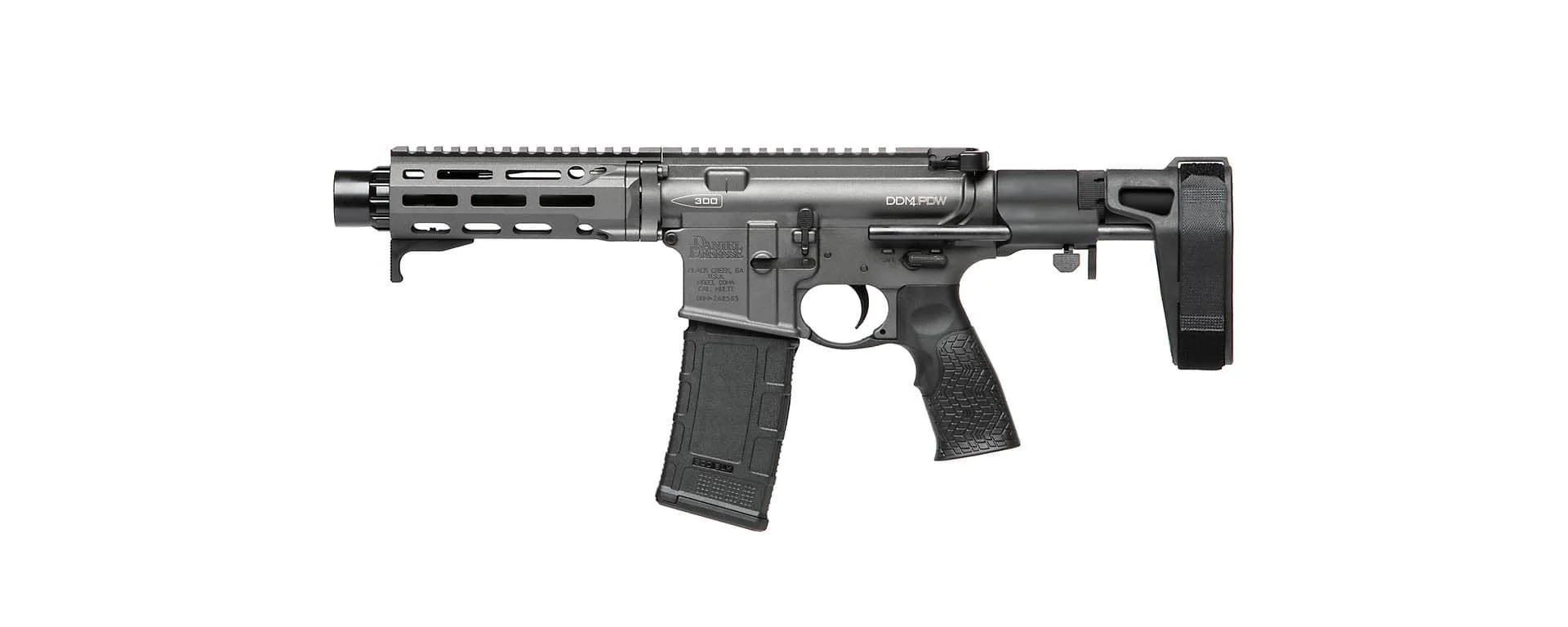 Daniel Defense DDM4 PDW .300 AAC Blackout 7 inch cobalt pistol with Maxim CQB brace