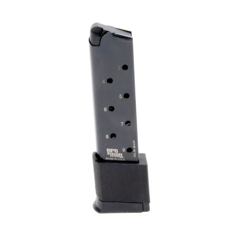 ProMag 1911 Government 10rd blued steel magazine for .45 ACP with polymer sleeve