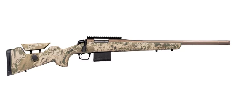 CVA Cascade Varmint Hunter .243 Win rifle with Realtree Hillside camo and Cerakote finish