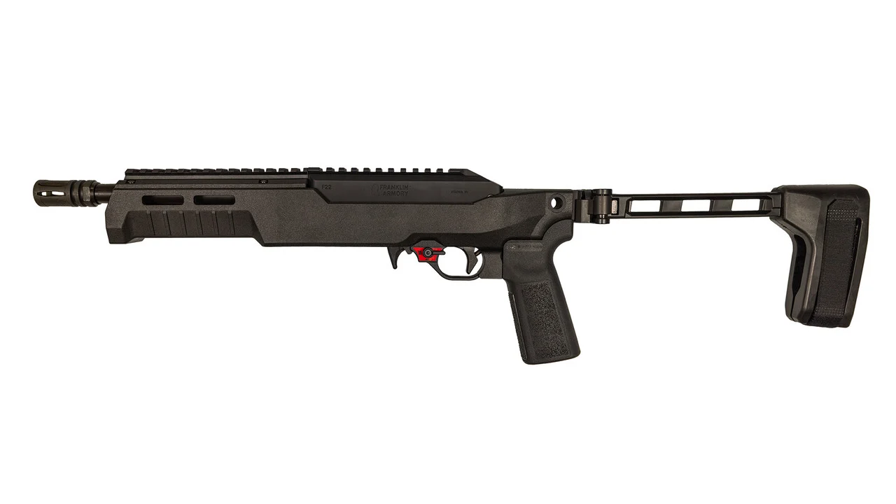 Franklin Armory F22 Binary Pistol .22 LR 8-inch threaded barrel SB Tactical brace black