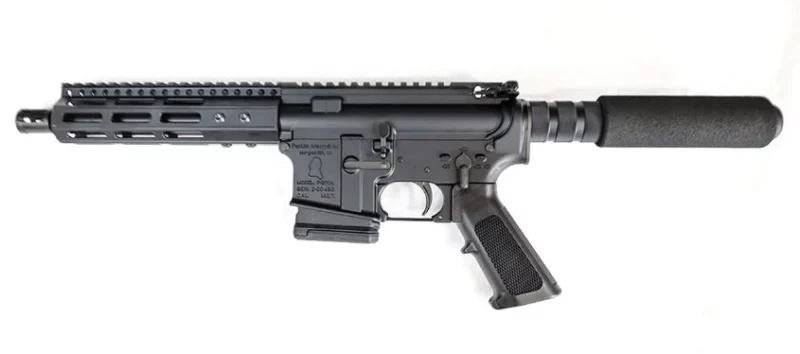 Franklin Armory CA7 CA DOJ approved AR pistol, 5.56 NATO, 7.5-inch barrel, black finish