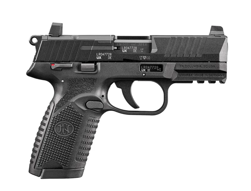 FN 502 MRD .22 LR pistol 4-inch barrel black with two 10-round magazines