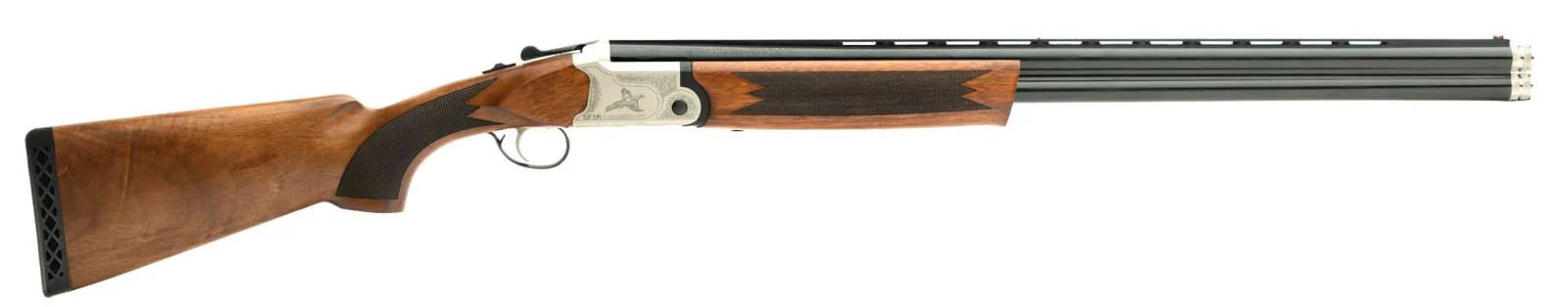 GForce Arms GF5 Filthy Pheasant youth over/under shotgun with 24 inch vent-rib barrel and Turkish walnut stock