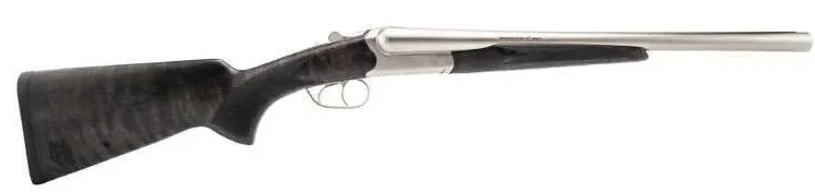 Heritage Badlander 20 Gauge 18.5 inch nickel side-by-side shotgun with Turkish walnut stock