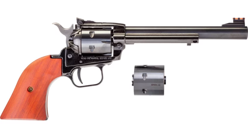 Heritage Rough Rider revolver with 6.5 inch blued barrel and cocobolo grips