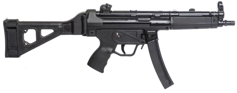 Century Arms AP5 9mm pistol black with SBT5 folding brace and threaded muzzle