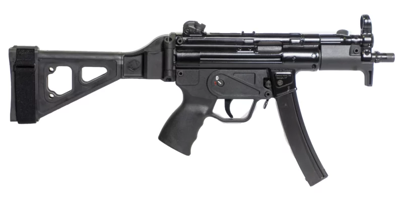 Century Arms AP5-P 9mm pistol black with SBT5K folding brace and threaded barrel