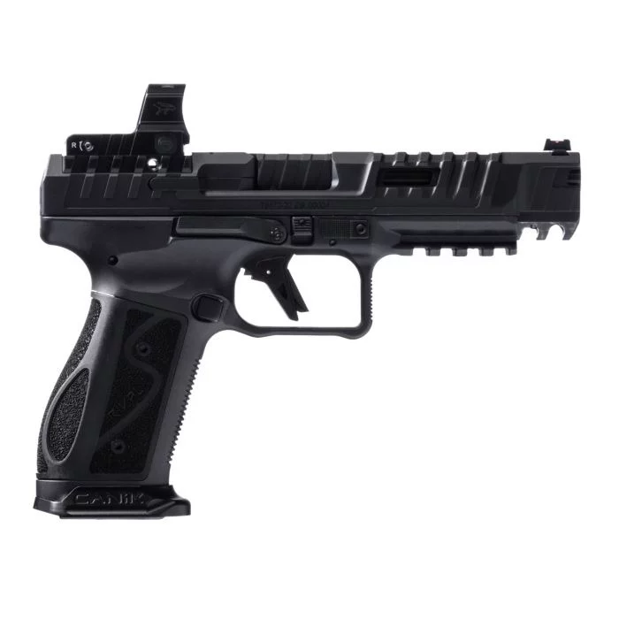 Canik SFx Rival-S Dark Side 9mm 5-inch pistol with MeCanik MO2 optic and two 18-round magazines