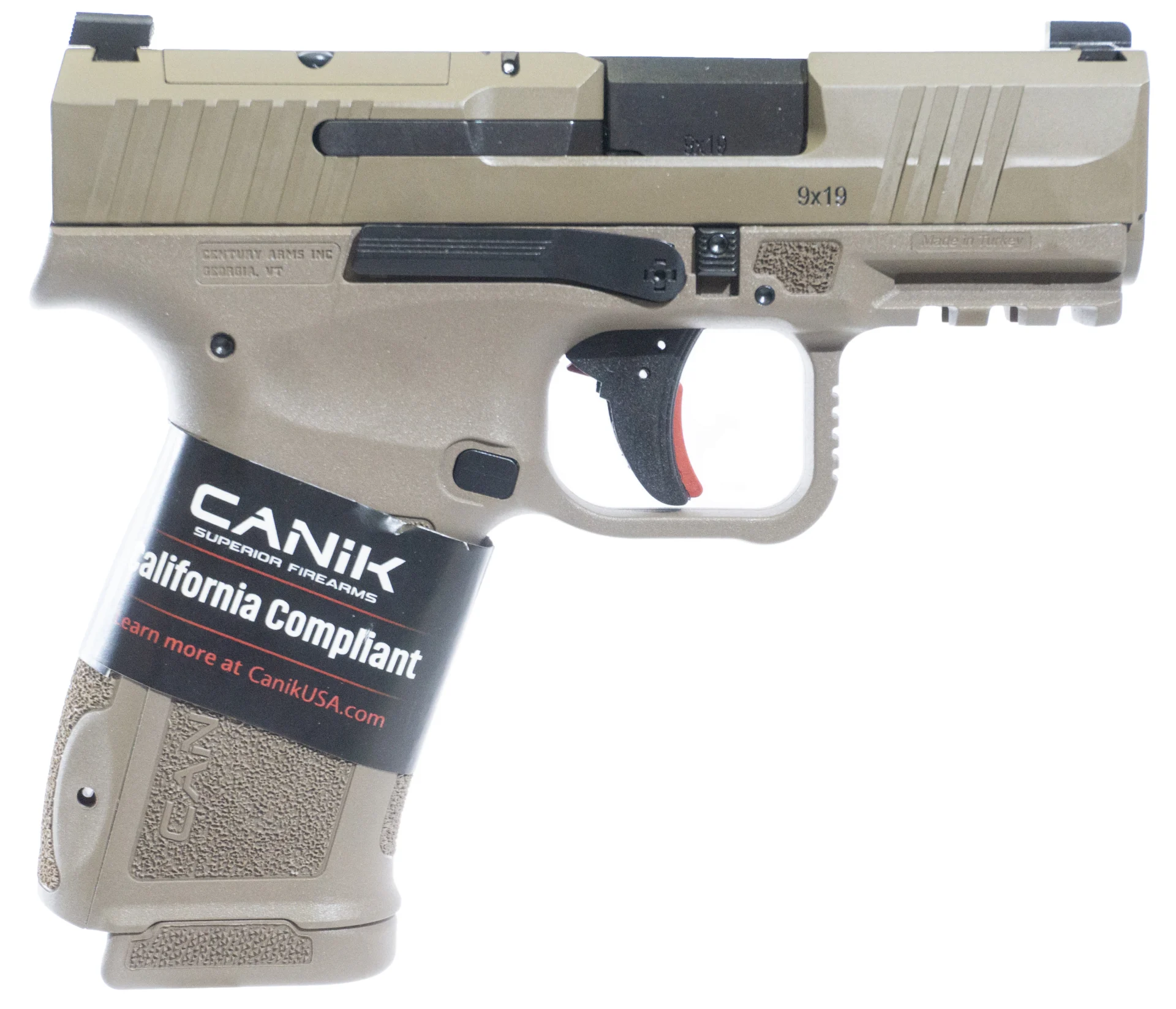 Canik Mete MC9L 9mm pistol Flat Dark Earth 3.18 inch barrel 10-round