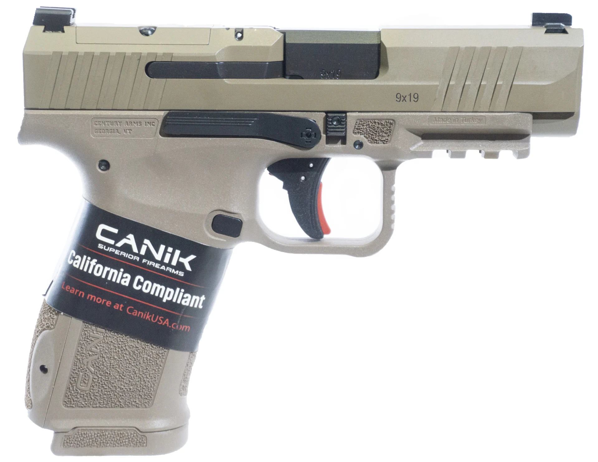 Canik Mete MC9 LS 9mm 3.63in FDE pistol CA compliant