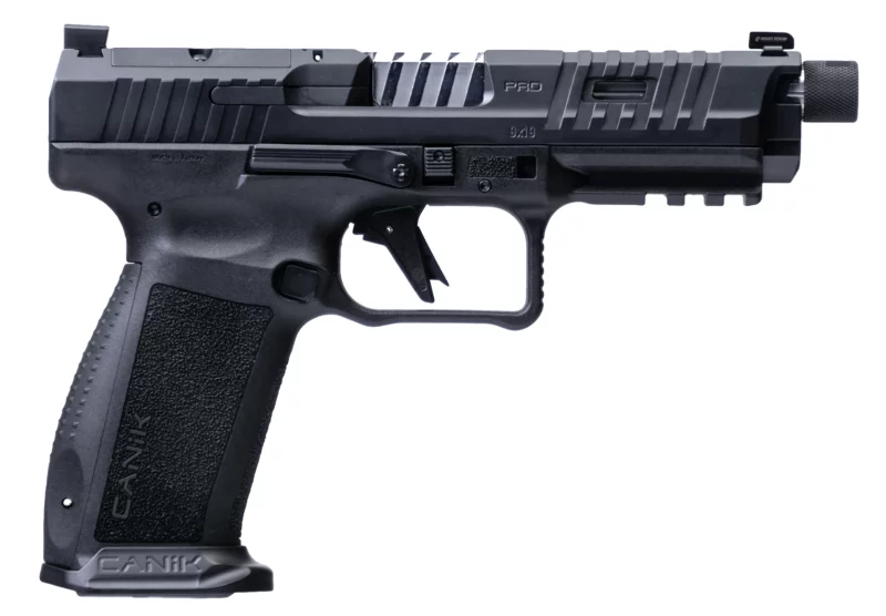 Canik METE SFT Pro 9mm pistol, black, threaded barrel, optics-ready slide