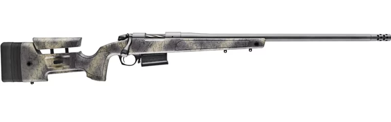 Bergara B-14 HMR Wilderness 6.5 Creedmoor 24 inch rifle in woodland camo with Omni muzzle brake
