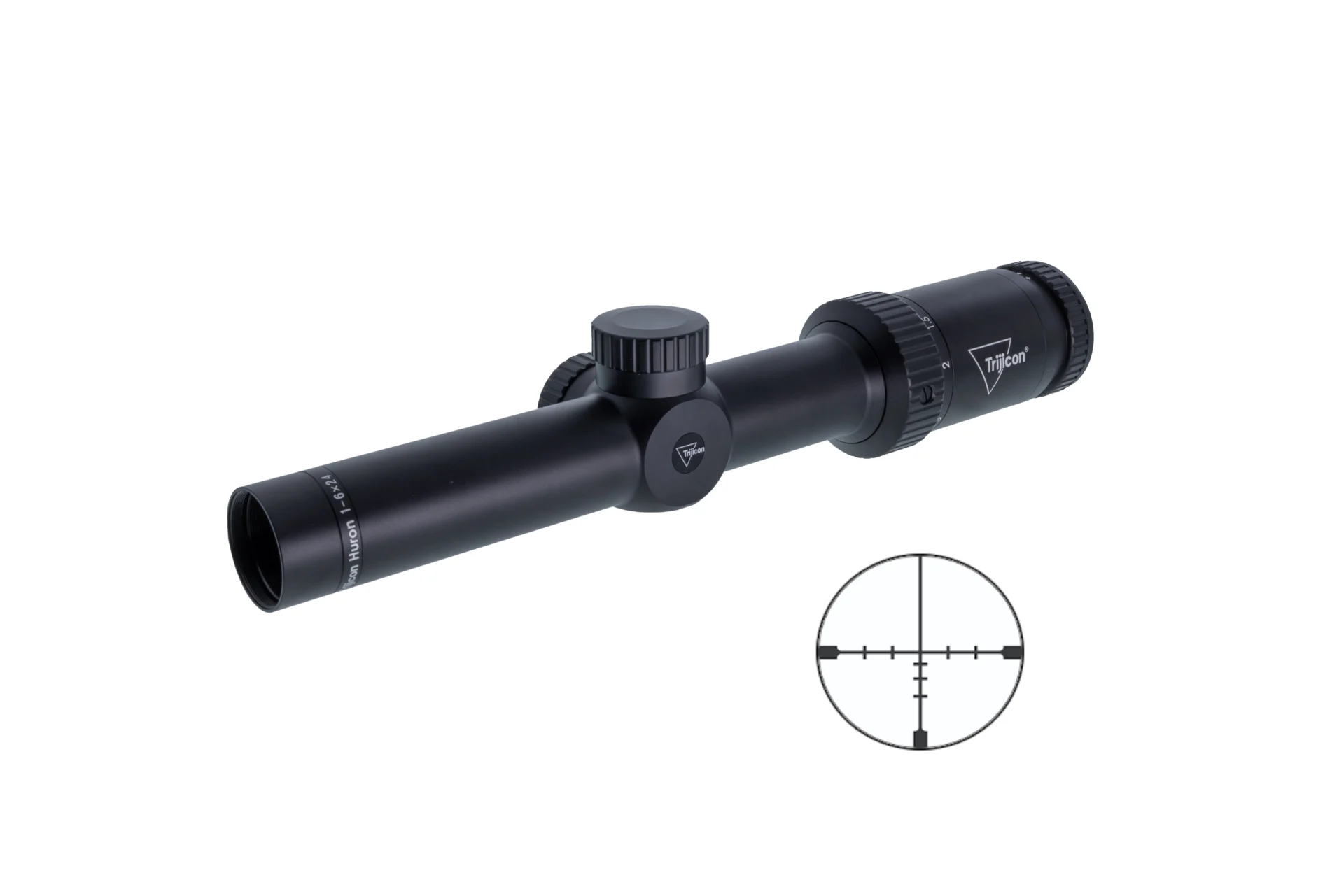 Trijicon Huron 1-6x24 30mm BDC Hunter Holds riflescope in satin black