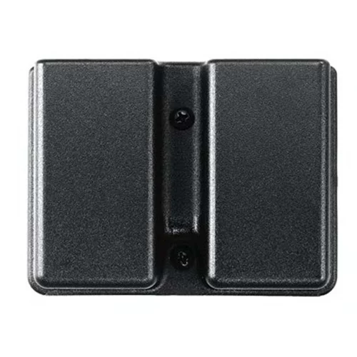 Uncle Mike's Kydex double magazine case, black, belt clip, fits single-stack magazines